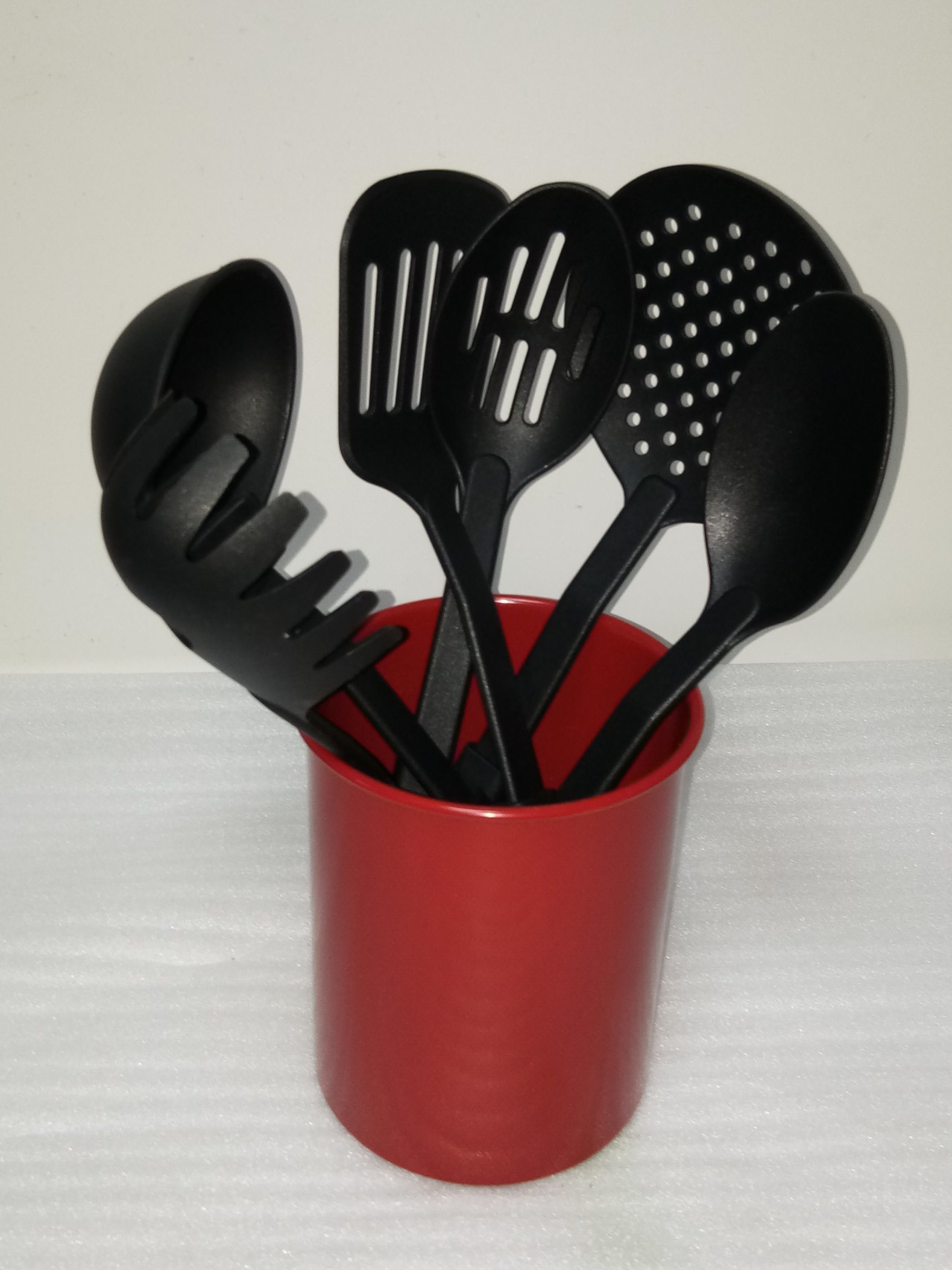 Metal Round Utensil Holder Utensil Tin