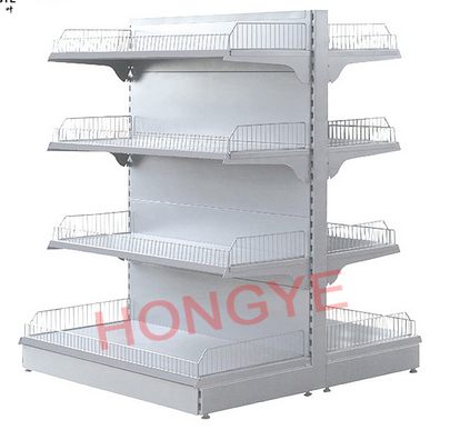 Korean Style Supermarket Shelf with Wire Mesh Stopper (OW-A07)