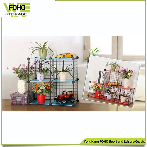 Wire Storage Cube Wholesale Metal Metal Rack with Flowers