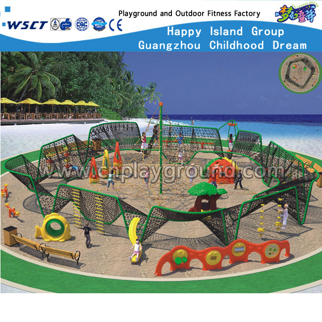 Outdoor Large Combination Rope Climbing Structures for Kids Play HD-Kq50104A