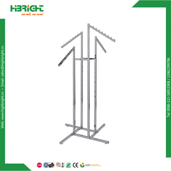 Metal 4 Arm Foldable Clothes Displaying Garment Rack