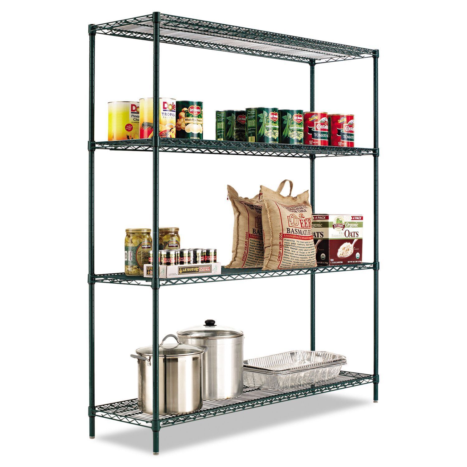 Adjustable 4 Tiers Metal Convenience Wire Shelving Style Restraurant Catering Storage Quipment