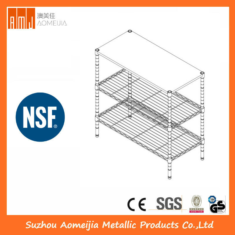 Heavy Duty Storage Metal Wire Shelving 072212