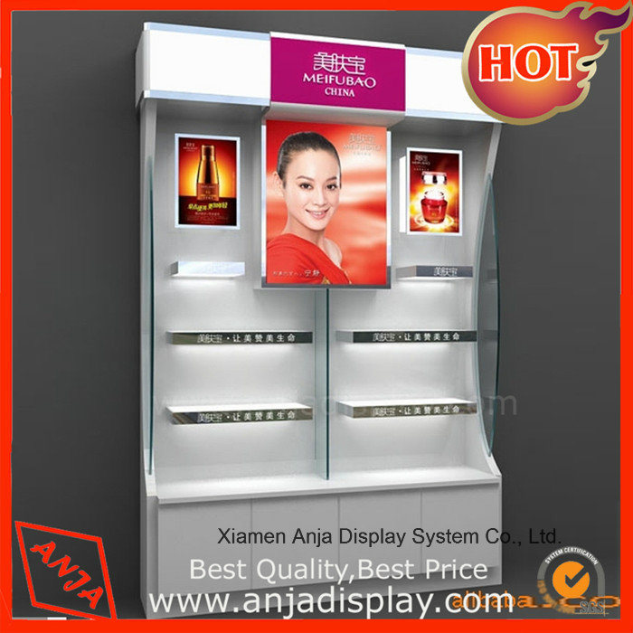 Wooden Shop Display Shelf for Cosmetic & Display Stand Factory