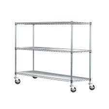 Garage Use Mobile Wire Shelving with 3 Layers
