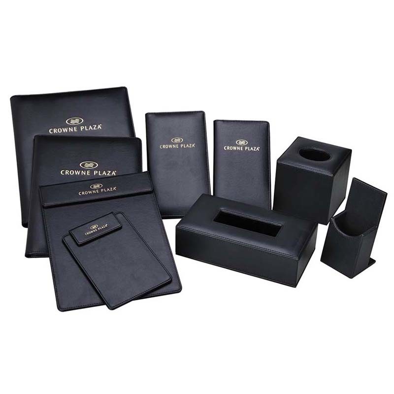 Customized Hotel Black Convenient PU Leather Bill Folders