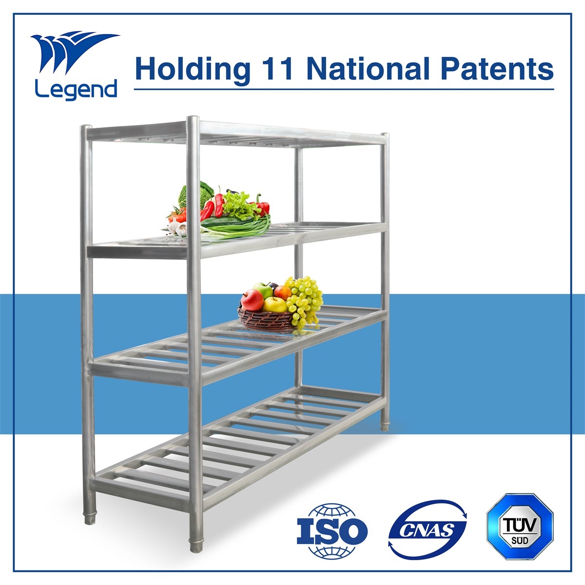 Stainless Steel Shelves with National Patent