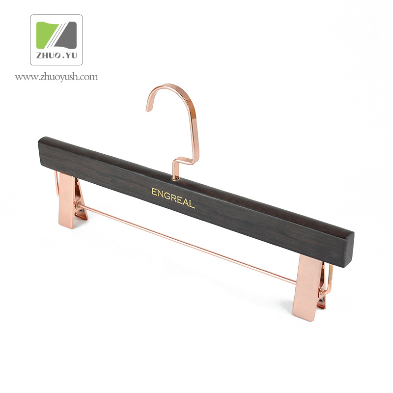 High Quality Wooden Bottom Hanger for Custom Clothing Brand Shop