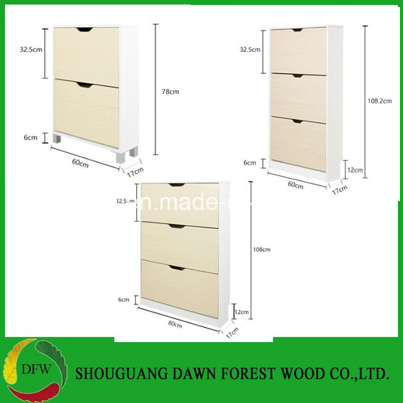 MDF 3 Tier Wooden Shoe Cabinet