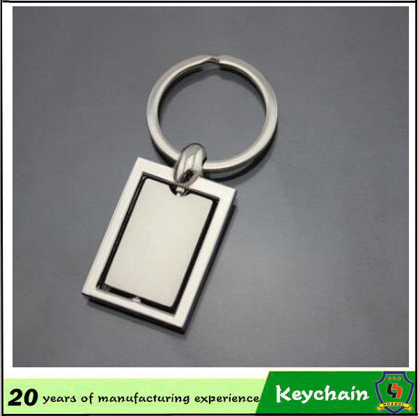 Mirror Shiny Square Blank Keychain