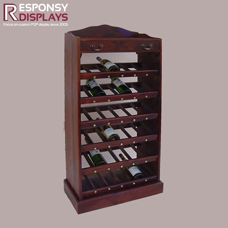 Quality Fake Wine Bottles for Display Wood Display Shelf