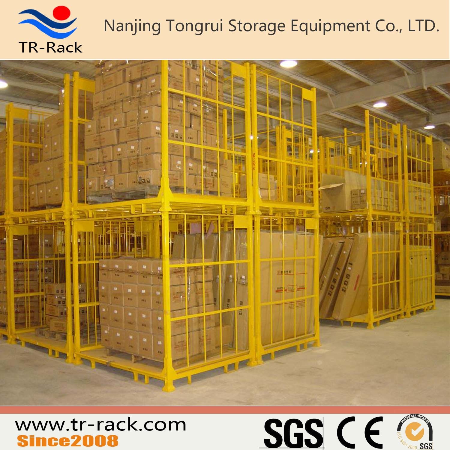 Heavy Duty Warehouse Storage Metal Pallet Stacking Rack