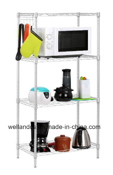 New Epoxy Coated Storage Rack 4-Tier Organizer Kitchen Shelving Steel Wire Shelves Rack