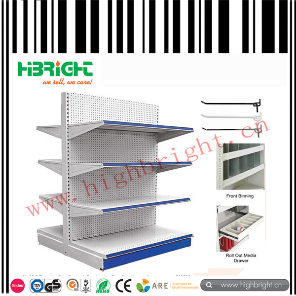 Shopping Mall Heavy Duty Display Rack Double Side Gondola Shelving