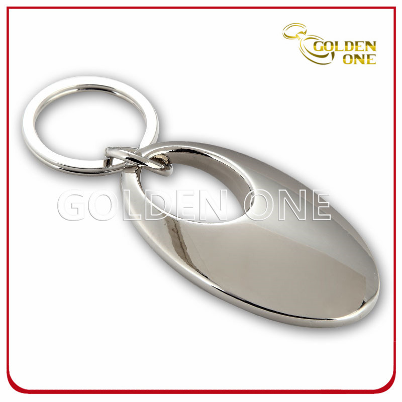 Promotion Gift Oval Blank Metal Key Holder