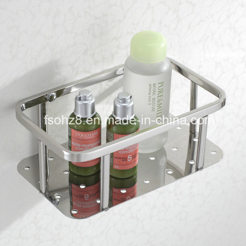 Hot Sale Wall Mounted Shampoo Basket Rack for Bathroom (6005)