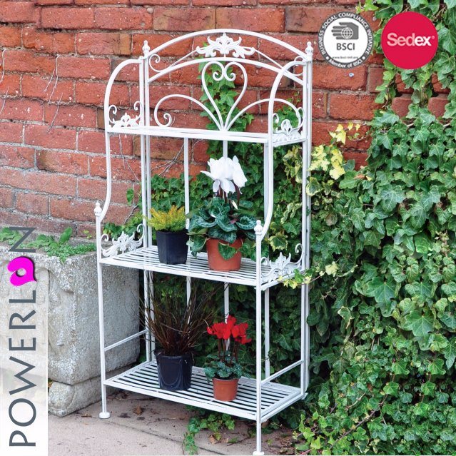 3-Tier Home and Garden Decorative Metal Shelves