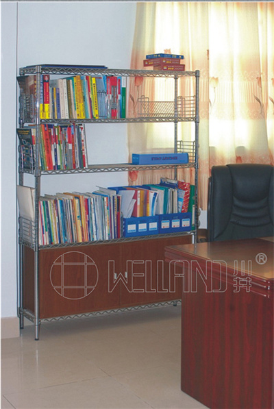 Hot Sale DIY Chrome Metal Book Display Rack for Office