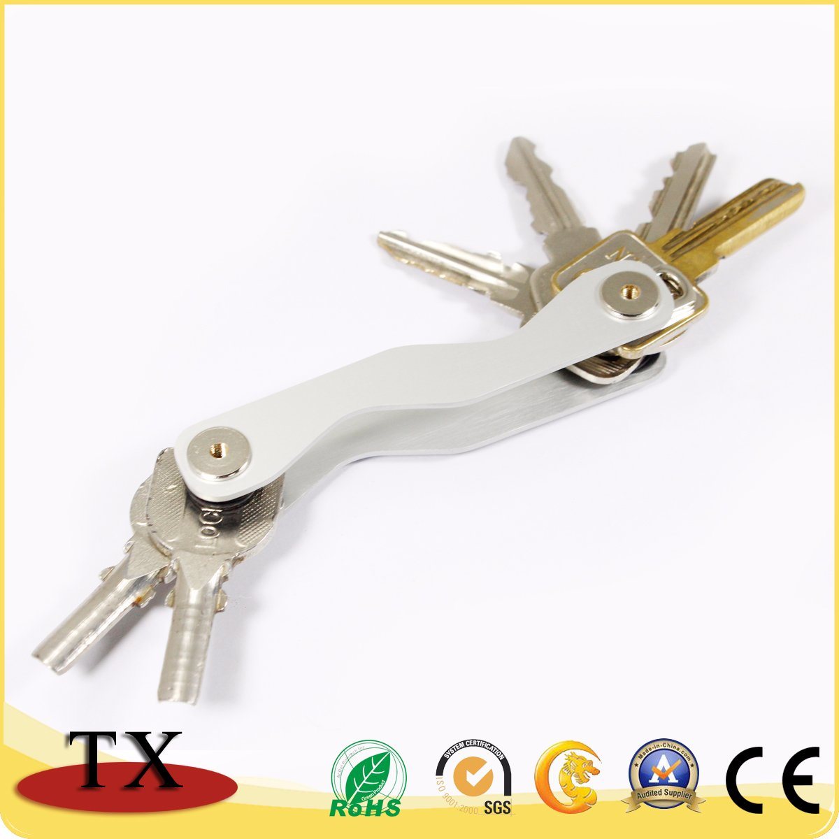 Aluminium Metal Compact Keychain Key Organizer Key Holder