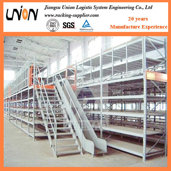 Steel Multi-Tier Mezzanine Floor Rack for Warehouse Storage