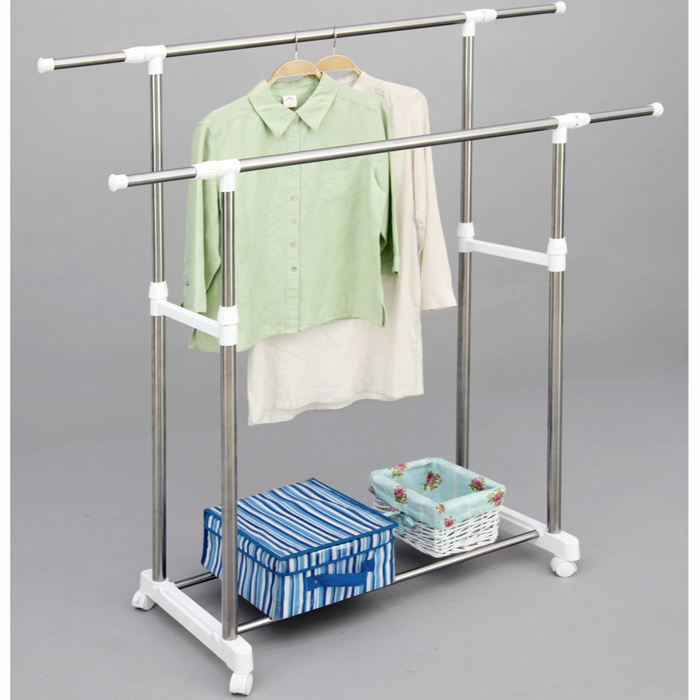 Stainless Steel Double Rod Clothes Hanger