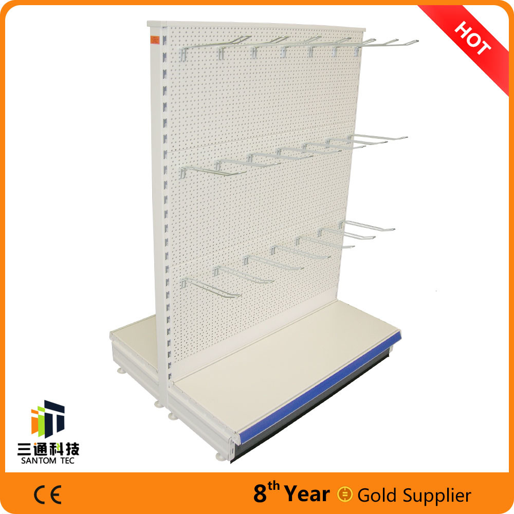 Steel Perforated Back Panel Supermarket Display Rack