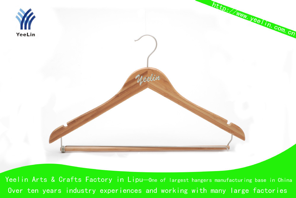 Fashion Clothes Bamboo Hanger for Retailer (YLBM6612D-NTLN1)