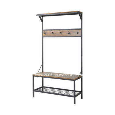 Entryway Metal Rack Coat Rack Shoes Rack with CE (G-HT10)