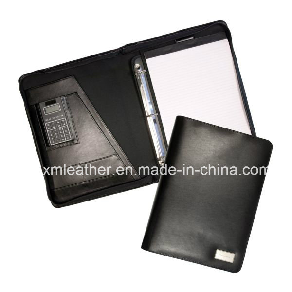 Ring Binder Document Holder Leather Custom File Folder with Calculation