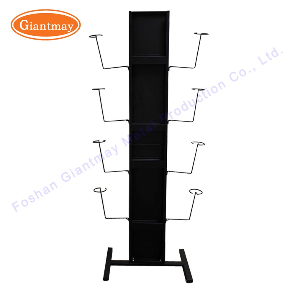 Floor Stand Double Sided Metal Motorcycle Helmet Display Rack