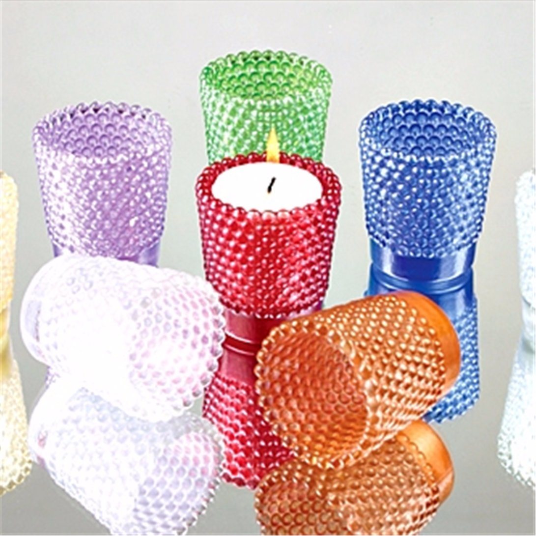 Glass Jar Candle Holder of Colors