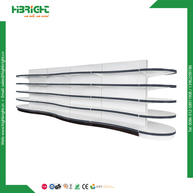 Half Round Head Gondola Supermarket Shelf Rack