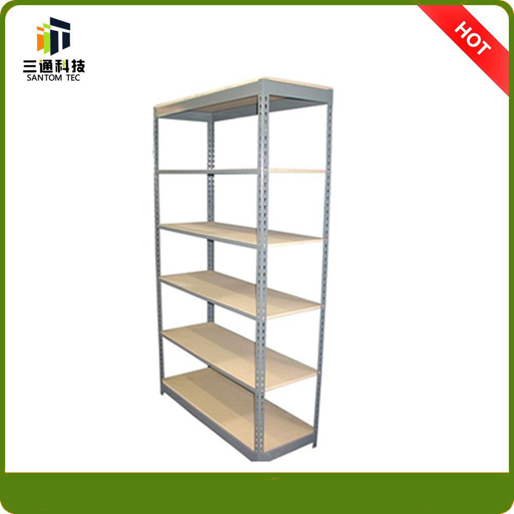 6 Layer Steel Storage Rack, Boltless Rivet Slotted Angle Shelves