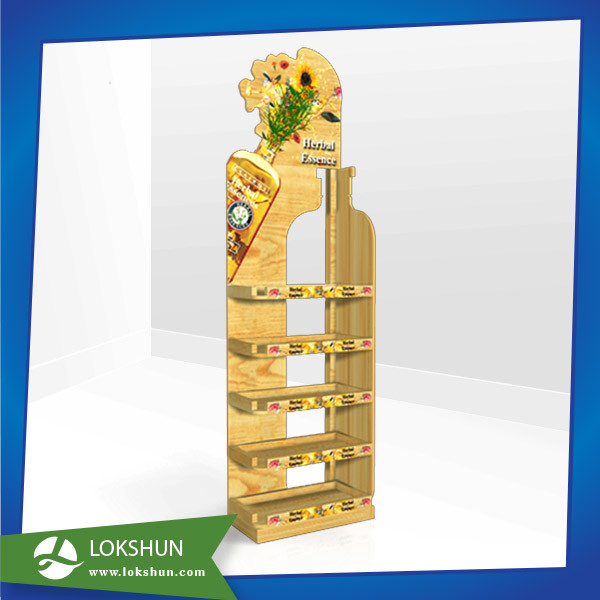 Manufacture Custom Retail Wooden MDF Wine Display Rack