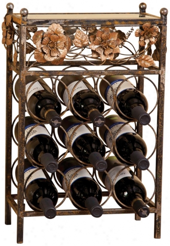 Classical Wind Display Rack with Flower Decoration