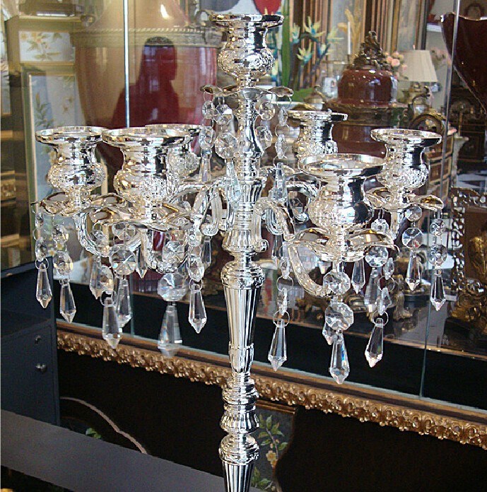 Wholesale Centerpieces for Wedding Table Wedding Event Use Tall Glass Candleholder