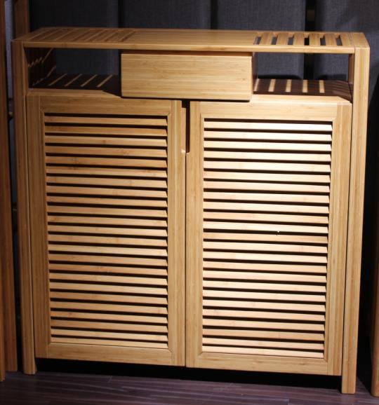 Bamboo Shoe Rack / Shoe Cabinet with Door for Home Furniture