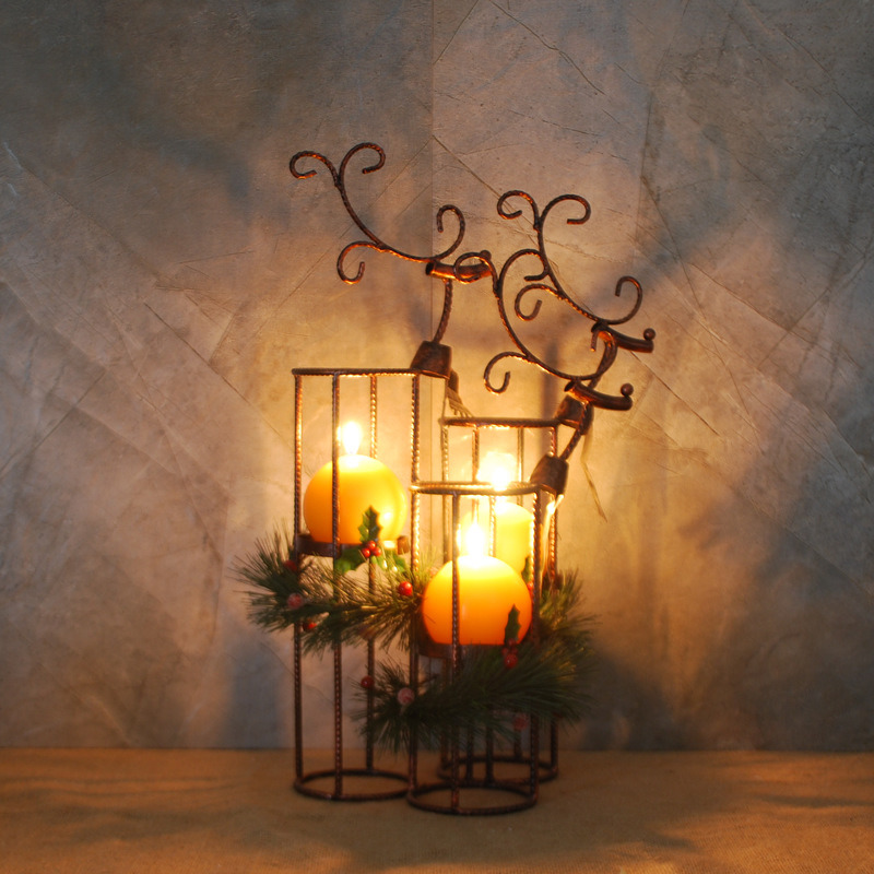 Decorative Christmas Tree Metal Candle Holder