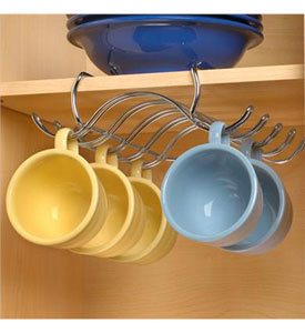 Space Saving Cup Handing Rack in Kitchen