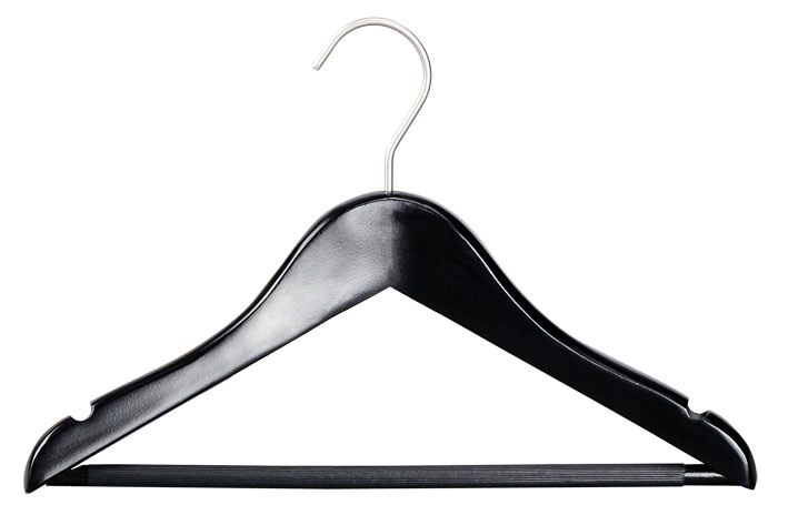 Kids Black Samll Size Wooden Hanger