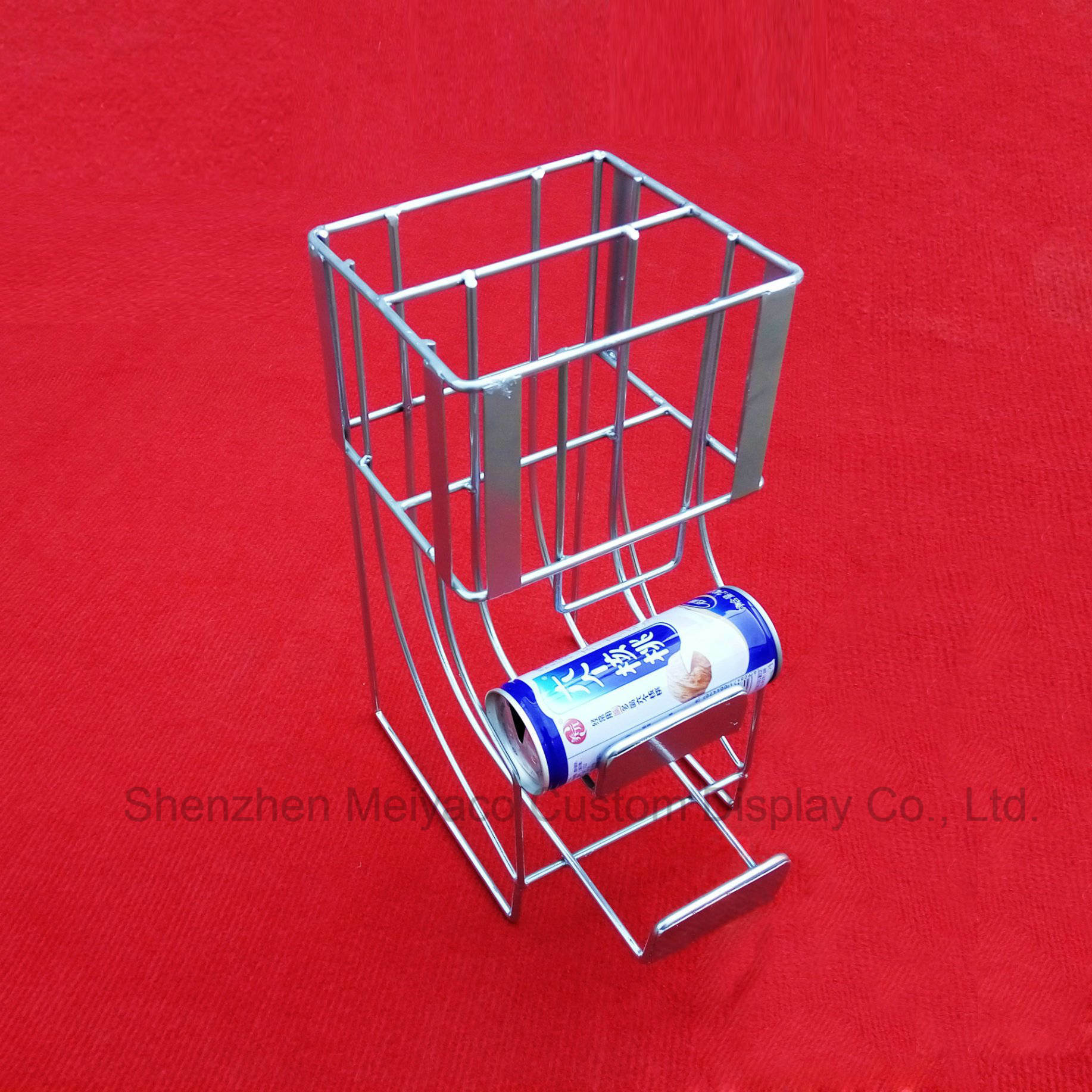 Custom Tabletop Snack Display Shelf Automatically Slides Beverage Promotional Display Rack