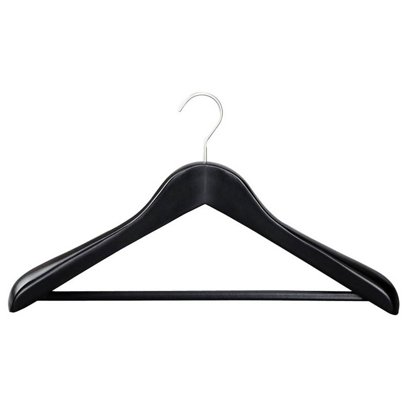 Full Matt Black Hotel Wide Coat Hanger