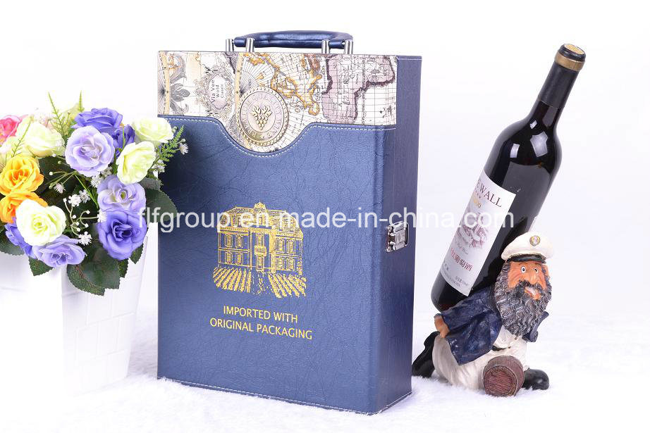 Eco-Friendly Customized High Quality PU Leather Wine Box