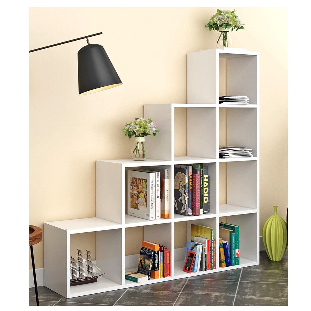 10 Cube DVD Cupboard Storage Cabinet Bookcase Shelving Unit