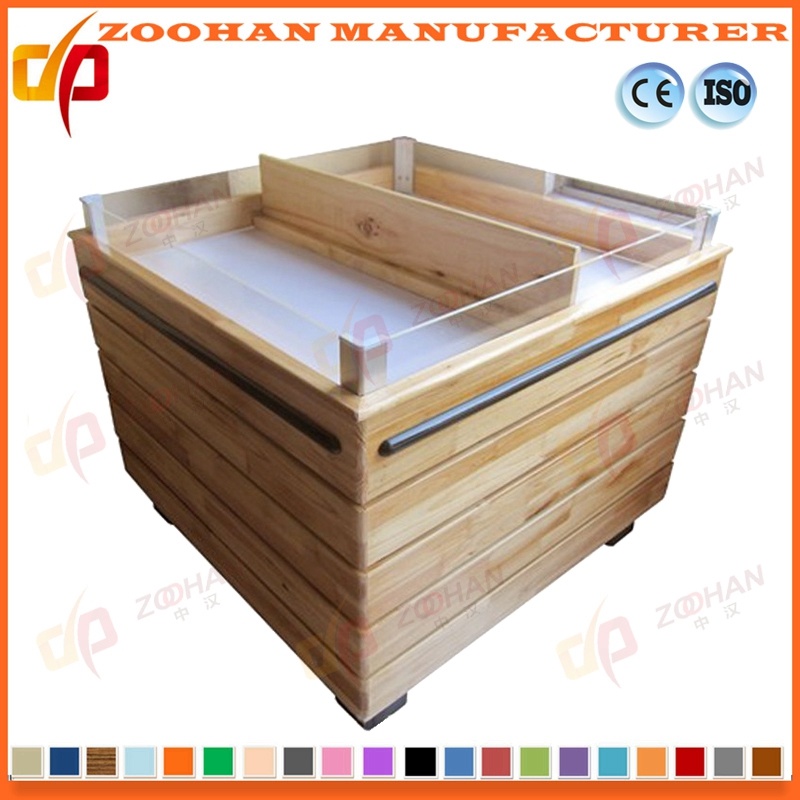 High Quality Wooden Fruit Vegetable Storage Display Shelving Rack (Zhv59)