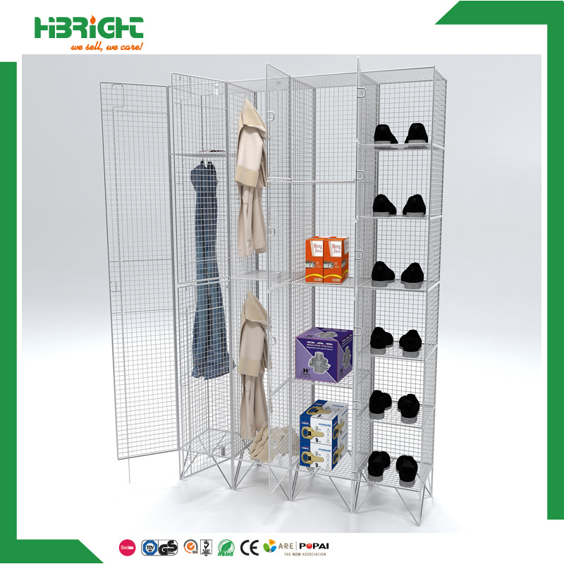 Individual Compartment Steel Metal Wire Mesh Locker