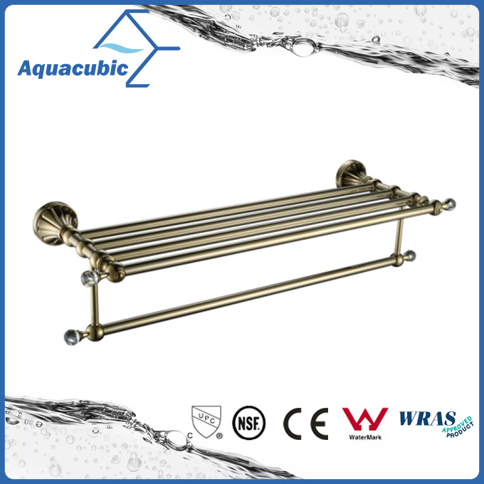 Wall Mount Double Towel Shelf in Gold (AA9118)