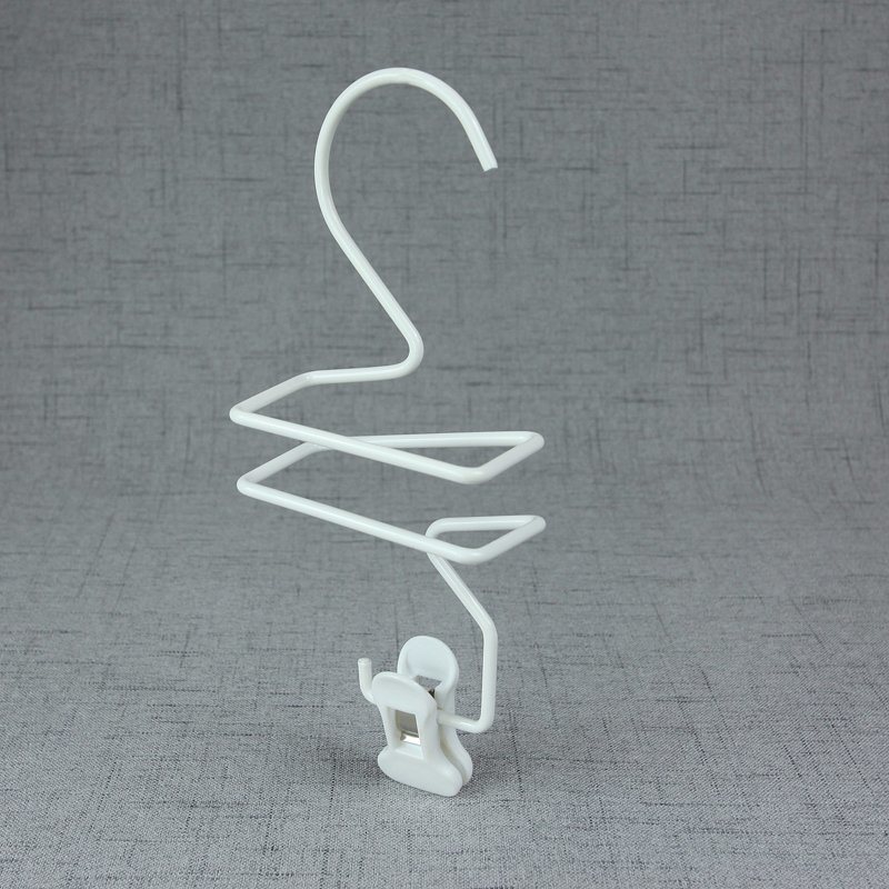 Fashion Design Metal Socks / Clothes Hanger with White Clip