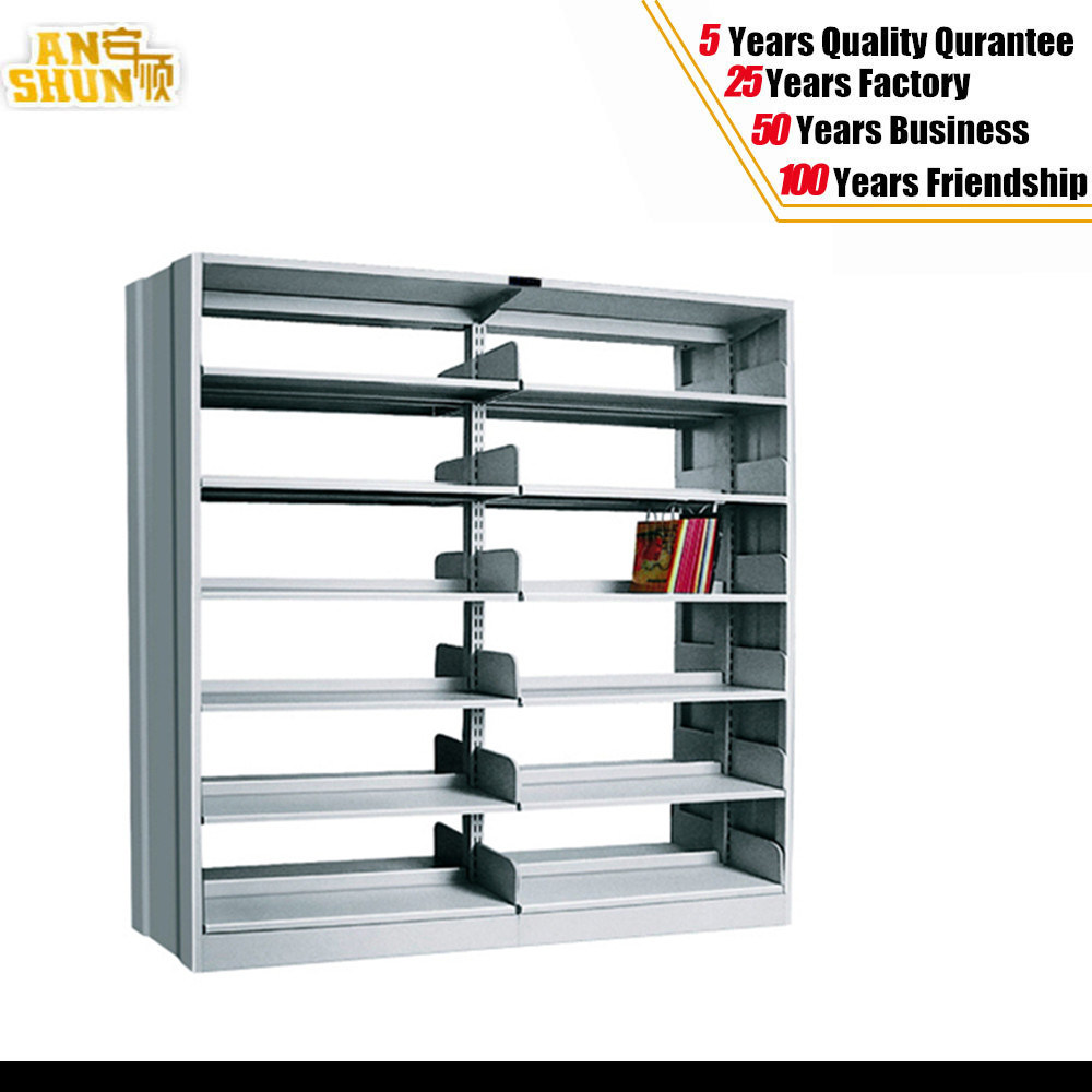 Double Sided Metal Bookshelf Steel Library Bookshelf