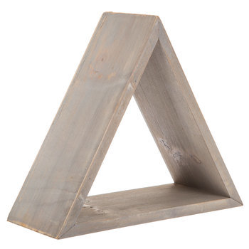 Home Decoration Gray Triangular Wood Wall Shelf